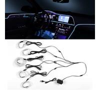 Bandes de lumière froide LED pour intérieur de voiture, plusieurs couleurs, économie d ' énergie, éclairage doux pour les voyages de nuit, lumières d ' ambiance LED pour voiture, fil de lueur froide