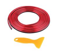Bandes décoratives intérieures Voiture, 5 m, Rouge | Latex souple pour passage étroit, finition galvanoplastie miroir, anti-poussière dans les interstices