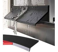 Bandes d'étanchéité étanches et déflecteurs d'eau de pluie auto-adhésifs pour appuis de fenêtre coulissants, 4,3 cm de large et 2