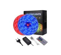 Bandes lumineuses à LED, couleur 5050 RGB étanche avec télécommande IR 44 touches, 12V 150 perles de lampe 5M