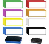 Bandes magnétiques, inscriptibles, réutilisables, 50 pièces, pour l'école, le bureau