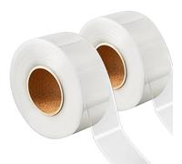 Bandes protectrices pour étiquettes code-barres, 2 rouleaux de couvertures transparentes pour livres, film de protection auto adhésif, scellés pour tranche de livre, 1200 étiquettes par rouleau