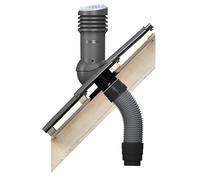 BANDLOO Kit ventouse avec Ruroflex KLIK DN125 et pics anti-oiseaux 125 mm