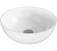 BANERA ROUND lavabo à poser, marbre coulé, diamètre 39 cm, blanc