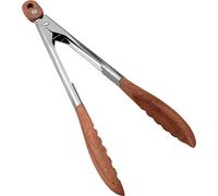 Bang de cuisine premium en bois et acier inoxydable 30 cm - résistant à la chaleur et antibactérien - Idéal pour cuisiner et griller - Bois d'olivier - Haute résistance à la température