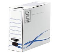 Bankers Box Boîte archives format A4 Basic en carton 100% recy ertifié FSC montage manuel - Dos 10 cm - Blanc - Lot de 25