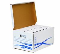 Fellowes Boîte Archive Papier A4 Blanc 4460504, Dimensions Intérieures 350x526x260mm, Compatible Classeur à Levier, Support 6 Dossiers Suspendus, Vendu à l'unité