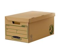 Bankers Box Caisse archives 39 x 29 x 56 cm Earth Series en carton recyclé montage facile - Kraft - Lot de 10