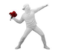 Banksy Figurine Sculpture, Lanceur de Fleurs Ornement, Home Store Décoration de Table Cadeau pour Bureau Graffiti, Art Urbain et Pop Art Collectionneurs et Amateurs, 21,5 cm