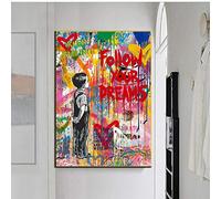 Banksy Graffiti Street Art Rêve Affiches et Impressions Abstrait Pop Art Toile Peintures sur Le Mur Art Photo Home Decor 80x100cm(31x43in) Sans Cadre