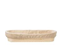 Banneton Pour Pain Panier à pain en rotin Bol de cuisson en osier et rotin fait à la main Fermentation de la pâte Panier à pain au levain Pour Pain(Baguette 34X10X5)