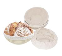 Banneton pour Pain, Panier de fermentation Rond 25 x 8 cm, Panier de fermentation en rotin, Accessoires de pâtisserie, Panier de cuisson, Pour la maison et la pâtisserie professionnelle
