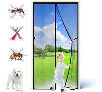 Bannière anti-insectes - Barrière anti-insectes magnétique - 300 x 265 cm - Bâche pour tente - Noir - Kit à monter soi-même