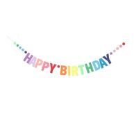 Bannière d'anniversaire arc-en-ciel joyeux, Noël Taille UniquePapetier