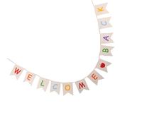 Bannière de Bienvenue Rentrée Scolaire en Jute pour École, Fanion | Guirlande Suspendue 3,35m, Usage DIY pour Fête Scolaire, Décoration Artisanale, Style