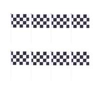Bannière de Course Triangle à Grille Noire et Blanche | Polyester Léger, à Suspendre Facilement, Décoration Intérieure et Extérieure