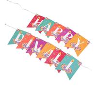 Bannière de Fête de Diwali en Papier, Décoration Murale Corde Présent | Décor Coloré pour Murs et Cheminées, Installation Facile, Détails Soignés, Ambiance Festive, Salons, Photographes