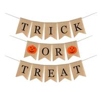 Bannière de Fête Halloween en Tissu, Fanions Khaki pour Halloween | Guirlande Décorative Suspendue pour Maison et Fête, Style Lettre, Usage Intérieur, Coloris Khaki