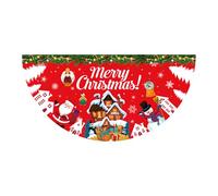 Bannière de Noël | Guirlande de fanions saisonnière en forme d'éventail | Guirlande de fanions de Noël étanche pour intérieur, cheminée, cheminée, salle de te, réunion, jardin, extérieur