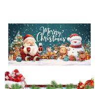 Bannière de Noël pour porte-garage Toile de décor fête 3,96 m x 1,83 m | Grande bannière Noël porte garage fête hivernale, patio, jardin, mur, maison, bureau, extérieur et UN