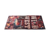 Bannière de Porte Western Far West, Décoration 180x90x0,05cm | Polyester, Textures Denim Cowboy Réalistes, Coutures Détaillées, Teintes Rouges Bleues, Usage Intérieur Rustique, Affichage