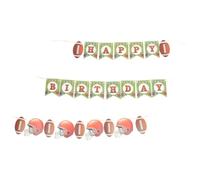 Bannière de Rugby D’anniversaire, Décor Suspendu en Papier | Impression Nette et Lumineuse, Légère et Réutilisable, Style Sportif, pour Clubs et Activités Extérieures