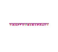 Bannière En Papier Happy Birthday Barbie Dreamtopia 15 Cm X 2 M Rose