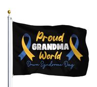 Bannière Grand-mère fière Worla Drwn Syndamn Day Drapeau