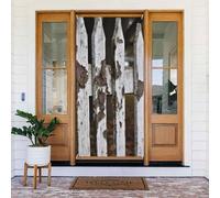 Bannière imprimée de clôture blanche vieillie, bannière de porte saisonnière pour porte d'entrée, porches, décoration de fête extérieure, entrée de maison, 90,9 x 185 cm