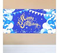 Bannière Joyeux Anniversaire en Polyester, Fond Photo Décoratif | Décoration Familiale, Usage Photographie, Format Tissu de Fond, Accessoire Pratique pour Célébration