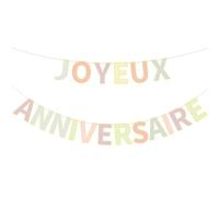 Bannière Joyeux Anniversaire Multicolore, Happy Birthday Banderole Decoration, Guirlande Happy Birthday Banner pour Decoration Fête Anniversaire Party Cérémonie（Multicolore)