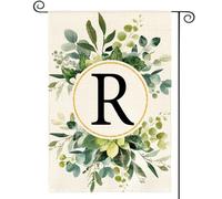 Bannière Monogramme initial Lettre R Fleur Flagge Jardin 30x45cm | drôle Drapeau De Jardin résistant pelouse drapeaux Chambre à Coucher Festival