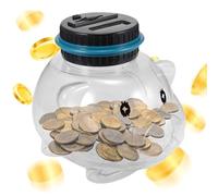 Banque de comptage de pièces numérique,banque de pièces numérique, Banque d'argent à comptage électronique, Compteur de transparent, boîte d'économie d'argent de grande capacité en fo