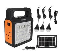 Banque D'énergie Portable Banque D'énergie Solaire 6000 MAh Panneau de Phare Lumineux 3 Ampoules Poignée Portable Générateur Solaire pour Camping Voyage