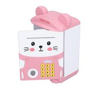 Banques d'argent de Verrouillage de Code D'empreintes Digitales Électroniques pour Enfants, Mini ATM Auto Scroll Paper Money Tirelire en Un Clic Machine à Raconter des Histoires avec Lumière Musicale