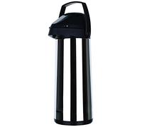 Banquet Airpot Thermos avec Pompe en Acier Inoxydable Argenté/Noir 14 x 14 x 38 cm 1,9 l