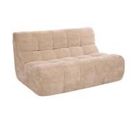 Banquette 2 places en chenille Beige 130x92x68 cm