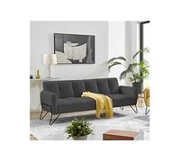 Banquette 3 places clic-clac en microfibre anthracite - VINTEX