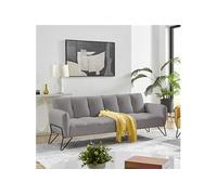 Banquette 3 places clic-clac en microfibre gris - VINTEX