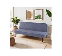Banquette 3 places clic-clac en tissu bouclette bleu - SHERPA
