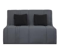 Banquette BZ 2 places EVASION - Tissu gris perle - Matelas SIMMONS - 440 ressorts ensachés - Couchage 188x138 cm