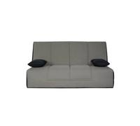 Banquette CC LOS ANGELES 130 x 190, matelas Dunlopillo, coton gris