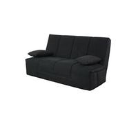 Banquette CC LOS ANGELES 130x190, matelas Dunlopillo, coton noir