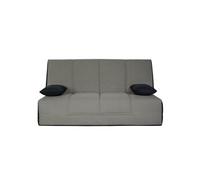 Banquette CC VIRGINIA 130x190, matelas Dunlopillo, coton gris