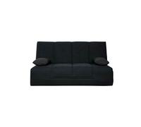 Banquette CC VIRGINIA 130x190, matelas Dunlopillo, coton noir