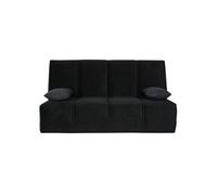 Banquette CC VIRGINIA 130x190, matelas Dunlopillo, coton noir