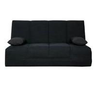 Banquette CC VIRGINIA 130x190, matelas Dunlopillo, coton noir
