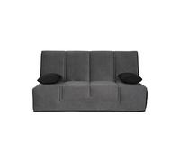 Banquette Clic-Clac 130 VIRGINIA angel gris - matelas latex Dunlopillo