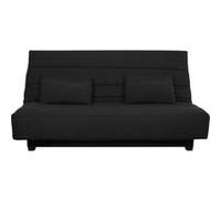 Banquette Clic clac 2 places REVEUR Tissu Matelas DUNLOPILLO Couchage 188 128 cm Noir Noir G