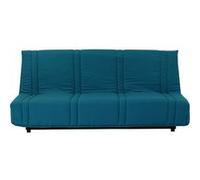 Banquette clic clac 3 places - Bleu canard - 100% coton - L 193 x P 92 cm - LENA